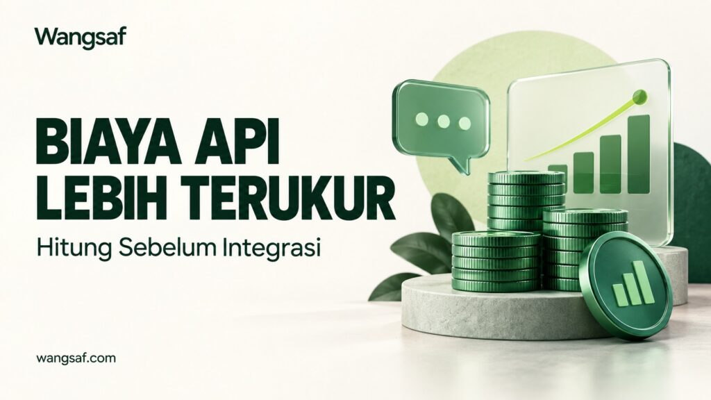 Ilustrasi biaya WhatsApp API dengan token dan grafik penggunaan