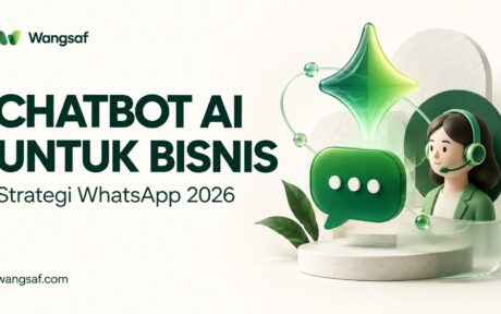 Ilustrasi chatbot AI WhatsApp dengan dukungan agen manusia